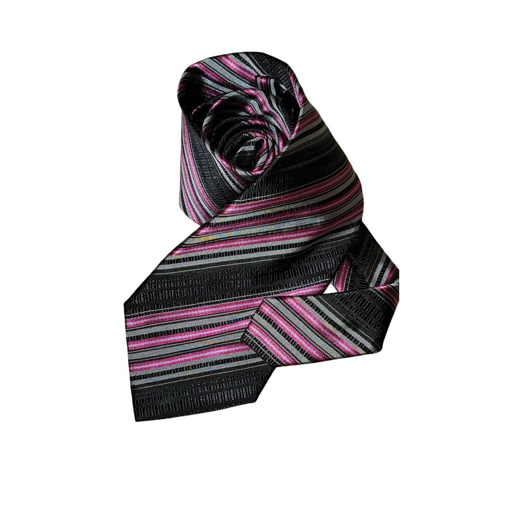 VTG Versa Milan New York 100% Silk Handmade Striped Tie